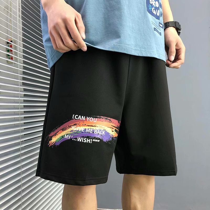 Quần short thể thao lưng thấp dáng rộng co giãn tốt phong cách mùa hè Hàn Quốc cá tính cho nam size M-8XL