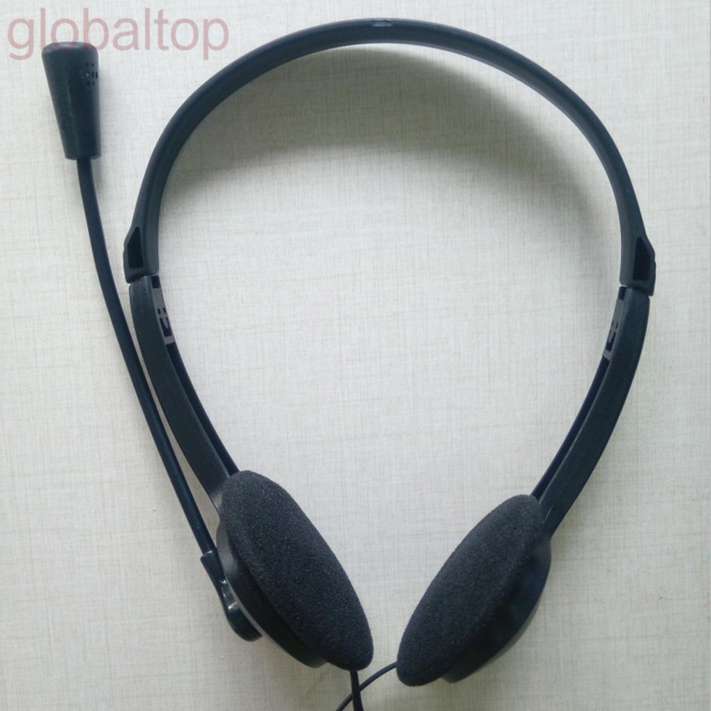 3.5mm Wired Stereo Headset Noise Cancelling Earphone Microphone Computer Laptop Headphone 2 Interfaces