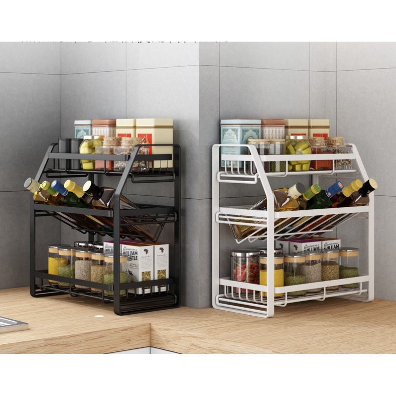 Kệ Gia Vị 3 Tầng Lắp Ghép Tiện Dụng