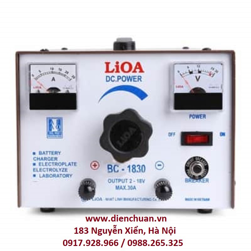 Máy nạp ắc quy Lioa BC1830 ( 30A 0-18V )