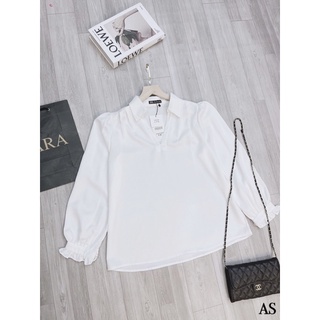 SƠ MI LỤA TẰM CỔ V TAY BÈO