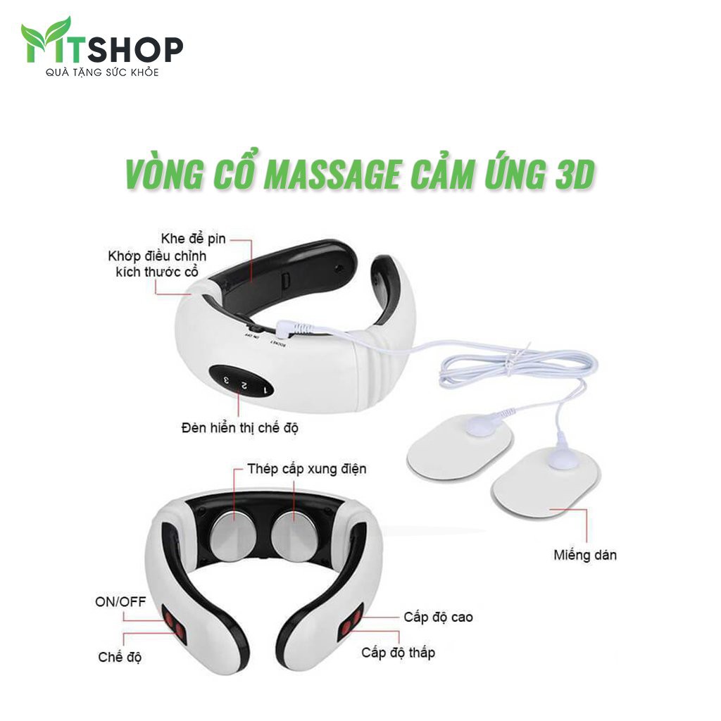 Vòng Cổ Massage Châm Cứu - Sóng Xung Điện Từ Trường