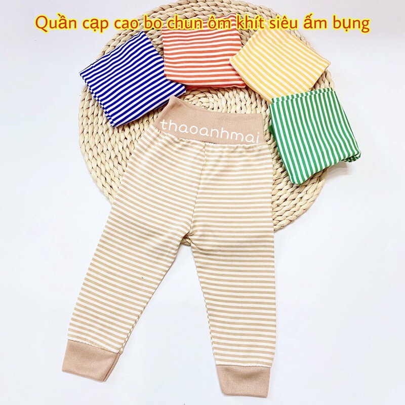 Bộ MINKY MOM CẠP CAO cotton lạnh mềm mịn, co giãn và thấm hút mồ hôi siêu tốt - Quần áo thu đông trẻ em kẻ ngang