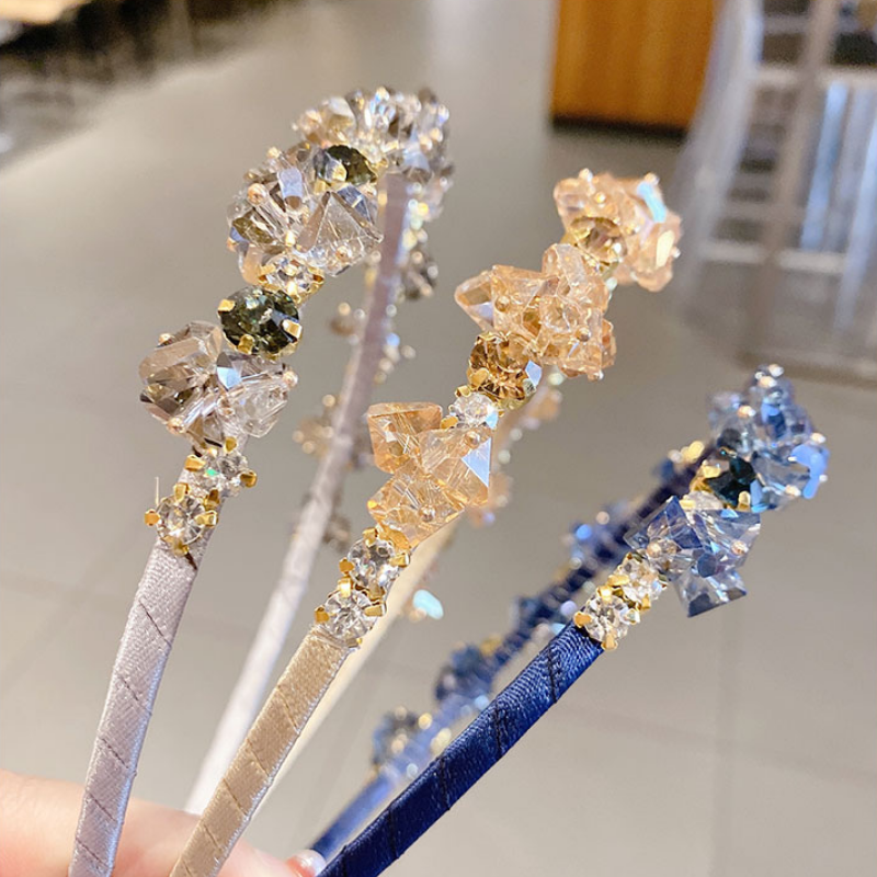 Cài tóc đính đá lấp lánh phong cách Hàn Quốc thanh lịch cho nữ