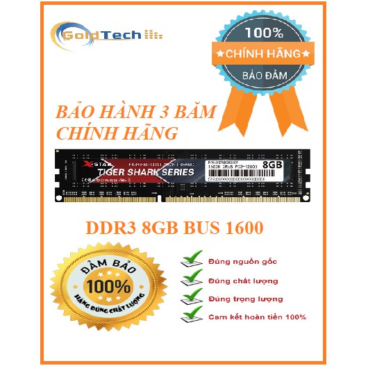 RAM PC XSTAR DDR3 4GB/8GB BUS 1600 HÀNG CHÍNH HÃNG BẢO HÀNH 3 NĂM