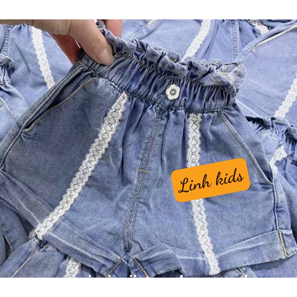 Quần short jean bé gái⚡𝐇𝐀̀𝐍𝐆 𝐂𝐔̛̣𝐂 Đ𝐄̣𝐏⚡  Quần jean trẻ em 10-26kg - chất bò mềm mịn siêu xinh độ co giãn cao .