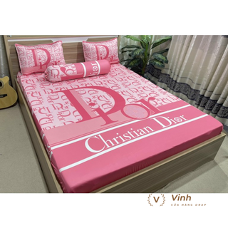 Bộ Chăn Ga Thun Ý 5D - Dior