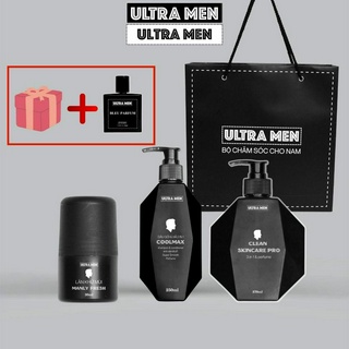 Combo sữa tắm + dầu gội + Lăn khử mùi ,Set Quà tặng cho nam cao cấp