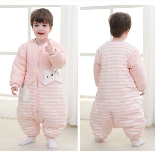 ❧☢✟Túi ngủ vải Cotton dày thời trang mùa đông cho bé