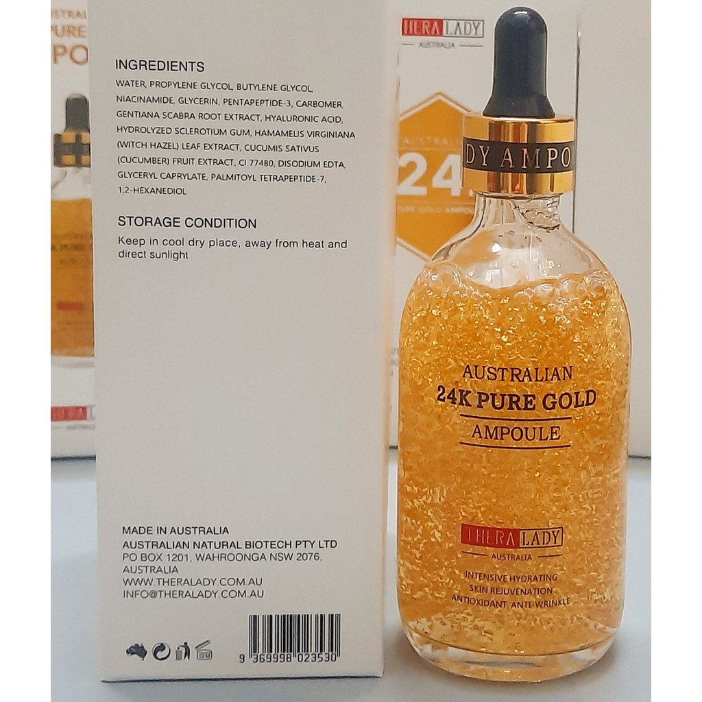 Serum vàng Australian 24k Pure Gold Ampoule chai 100ml từ Úc