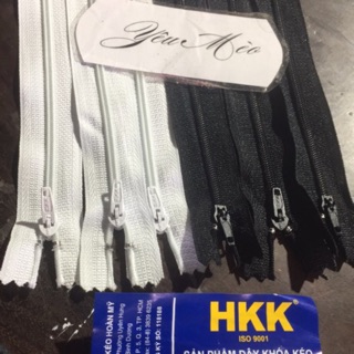 Dây kéo khoá kéo HKK 30 cm răng cước 5 sợi 20k