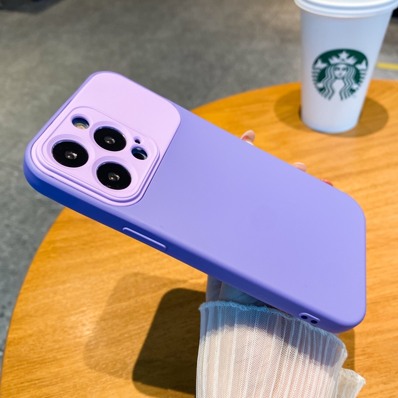 Ốp Điện Thoại Silicone TPU Mềm Màu Trơn Chống Sốc Cho Iphone 14 Pro Max