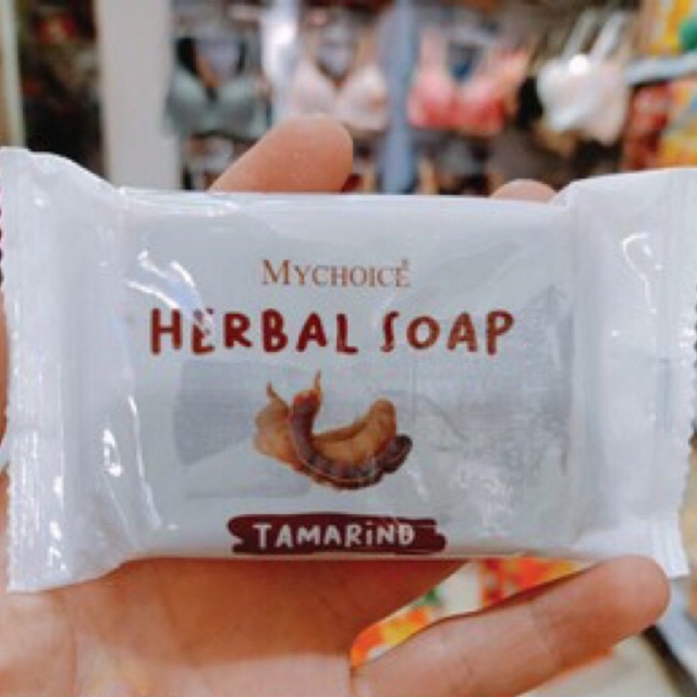 Xà bông Thái rửa tay Mychoice Herbal Soap chiết xuất quả me 45g Thái Lan