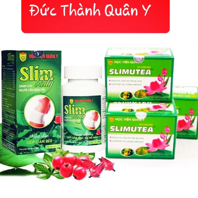 Bộ Giảm Cân Học viện Quân Y - 1 Slimbody + 3 Trà Slimutea