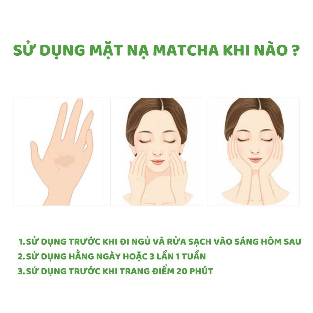 Mặt nạ Matcha Mud Mask Laikou 1 túi 15 gói 3g mặt nạ ngủ trà xanh nội địa trung | BigBuy360 - bigbuy360.vn
