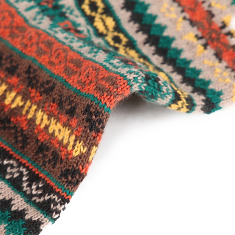 Youyo Vớ Dệt Kim Dài Qua Gối Giữ Ấm Chân Kẻ Sọc Nhiều Màu Phong Cách Bohemian Cho Nữ