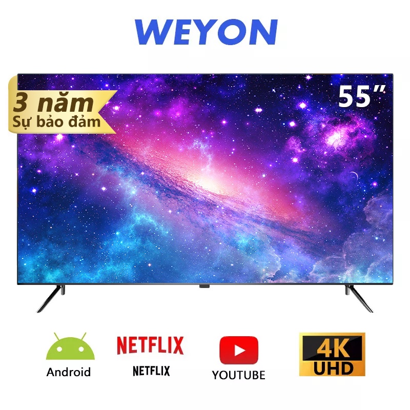 Tivi WEYON LED 55 inch Full HD 4K Google / Netflix / Youtube-bảo hành 36 tháng chính hãng【TV accessories】