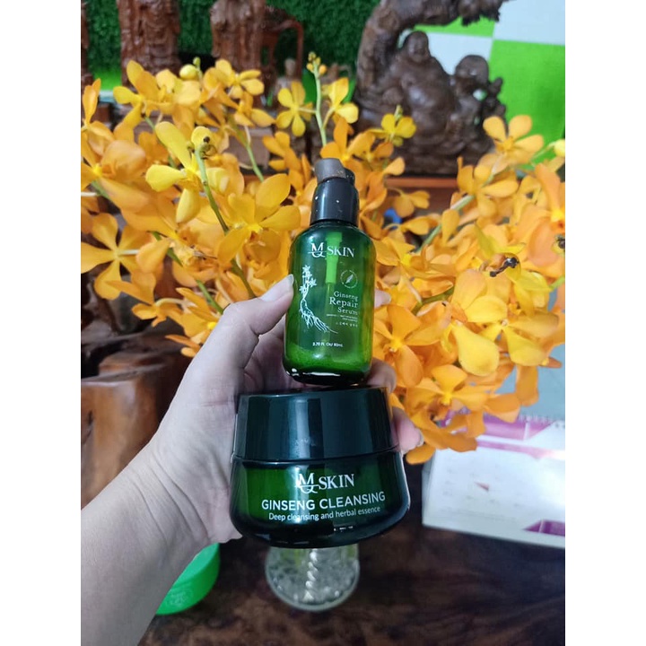 Combo Serum Thay Da Nhân Sâm và Bột Rửa Mặt Tái Tạo Da Nhân Sâm Mq Skin Chính Hãng
