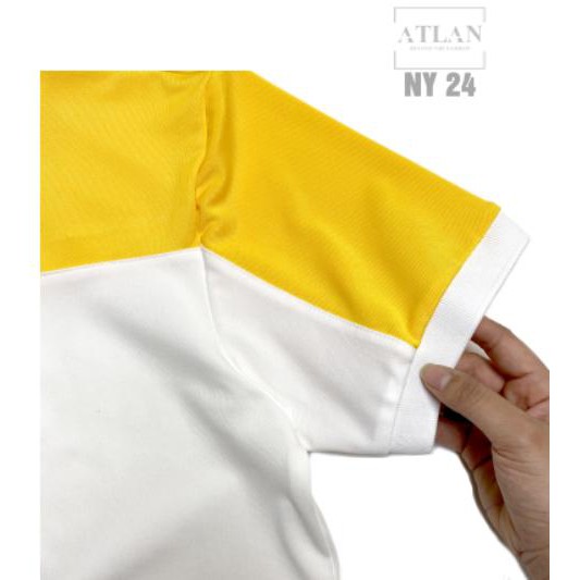 Áo Thun Nam 💖 𝘍𝘳𝘦𝘦𝘴𝘩𝘪𝘱 💖 Áo Polo Trắng Phối Vàng Và Xám Lợt - NY24 | BigBuy360 - bigbuy360.vn
