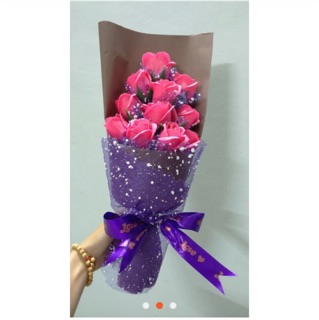 🌹Hoa hồng sáp bó dài 11 bông