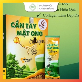 Bột Cần Tây Mật Ong Collagen 60g (15 gói x 4g) hỗ trợ giảm cân, detox thải độc, đẹp dáng sáng da