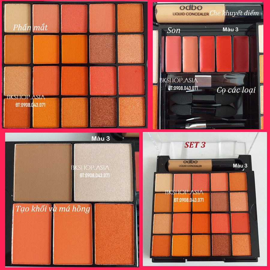 AUTH [Mẫu Mới] Set Trang Điểm Đa Năng Odbo Beauty In One OD1006