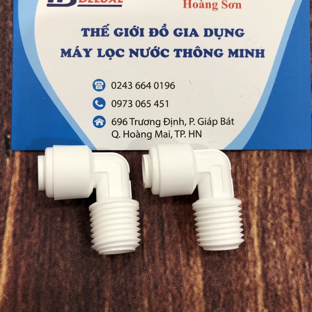 Cút góc máy lọc nước - Cút cắm nhanh đầu vào máy lọc nước phi 6 - Cút nối lõi