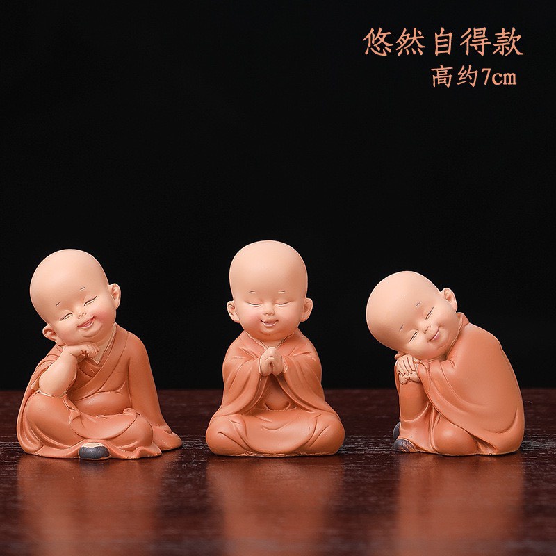 Tượng Phật chú tiểu An nhiên để taplo xe ô tô , trưng bày