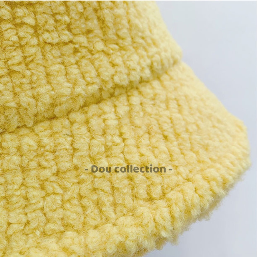 [Nowship2h] Mũ bucket Unisex lông cừu sọc cao cấp Retro thời trang thu đông phong cách Nhật Bản - UILzang - Mã NL005