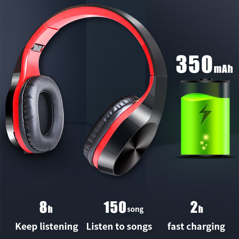 Tai nghe NBX Bluetooth T5 không dây bịt tai phong cách thể thao có thể thu vào