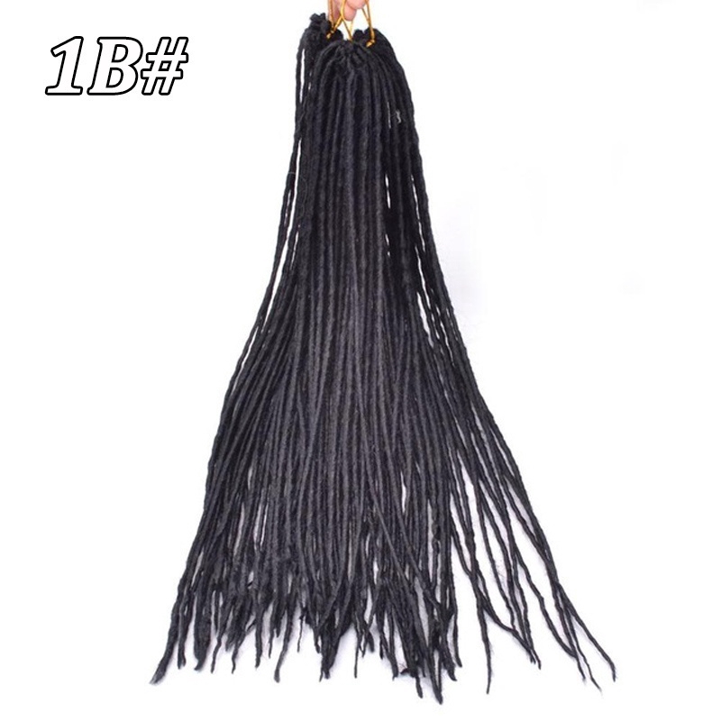 Tóc bện giả Dreadlock Wigsin 20 inch dài thẳng làm dày tóc tiện dụng