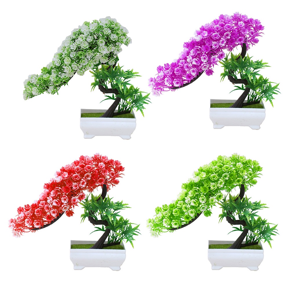 Cây cảnh bonsai nhân tạo để bàn trang trí văn phòng/sân vườn đẹp mắt