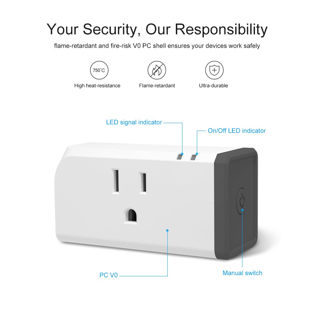 Ổ cắm thông minh Sonoff S31 Lite Zb giắc cắm US phiên bản Zigbee điều khiển giọng nói rảnh tay qua App với Amazon Alexa