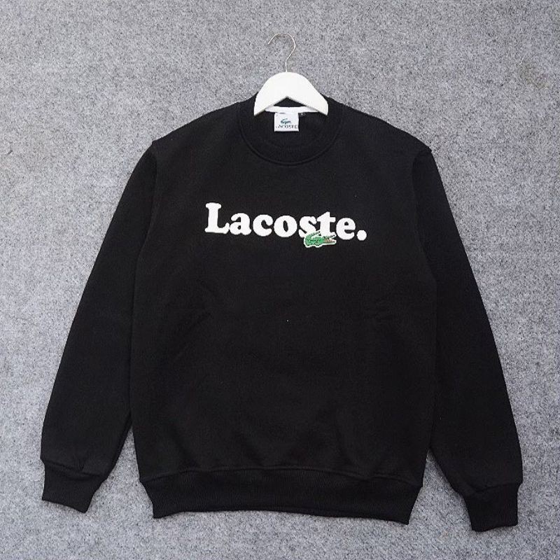 Áo Sweater Lacoste Cổ Tròn Màu Xanh Navy Đen