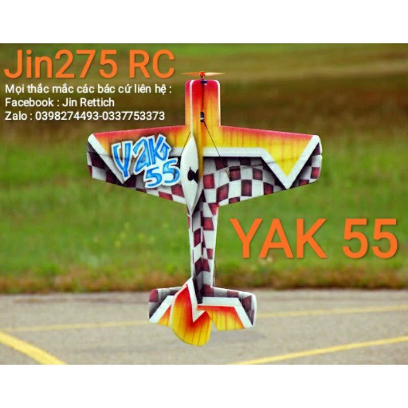 Bộ vỏ kit máy bay mini YAK-55 sải 60- 80cmDepron 3mm