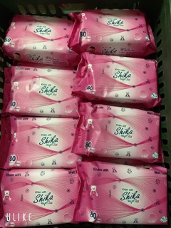 Khăn ướt (80 miếng) lau giày sneaker Việt Hoa ko Nắp