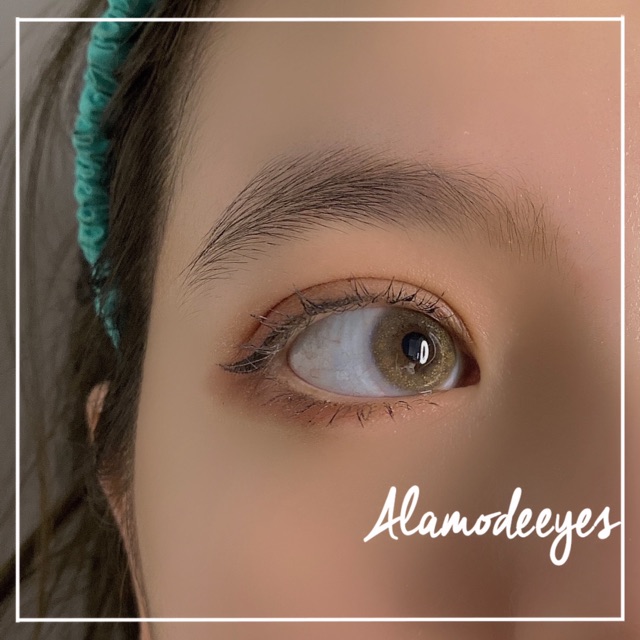 Lens nâu tây k vân kim tuyến áp tròng