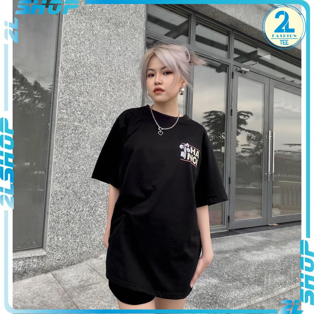 Áo thun tay lỡ HÀ NỘI XỊN phông Unisex nam nữ Cotton oversize form rộng