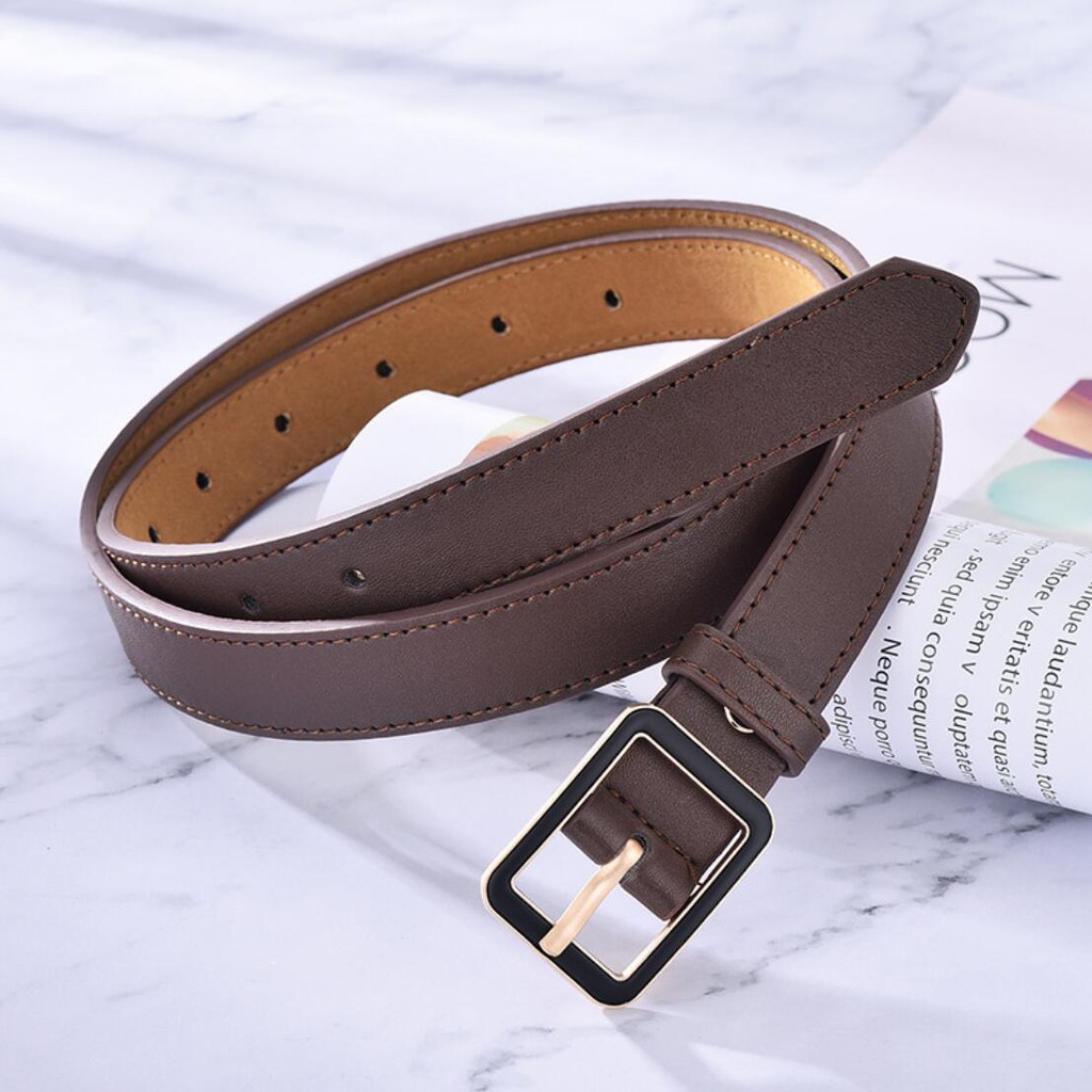 Fashion Women's Belt Square Buckle PU Leather Belt Good For Dresses And Jeans Belt