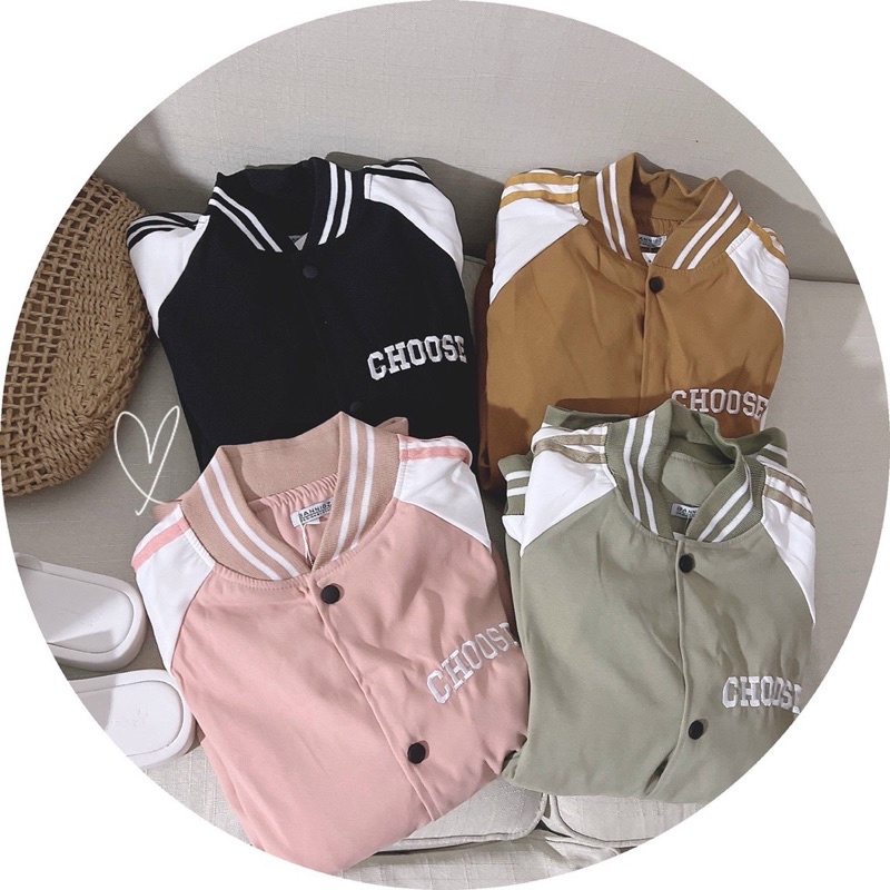 Áo KHOÁC BOMBER CHỮ choose