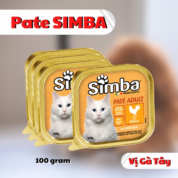 Pate Simba cho mèo vị Gà xuất xứ Italy 100 gr