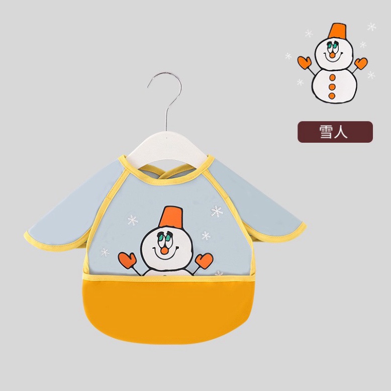 Áo yếm ăn dặm cho bé chống thấm có máng hứng thức ăn rơi A Lá Kids