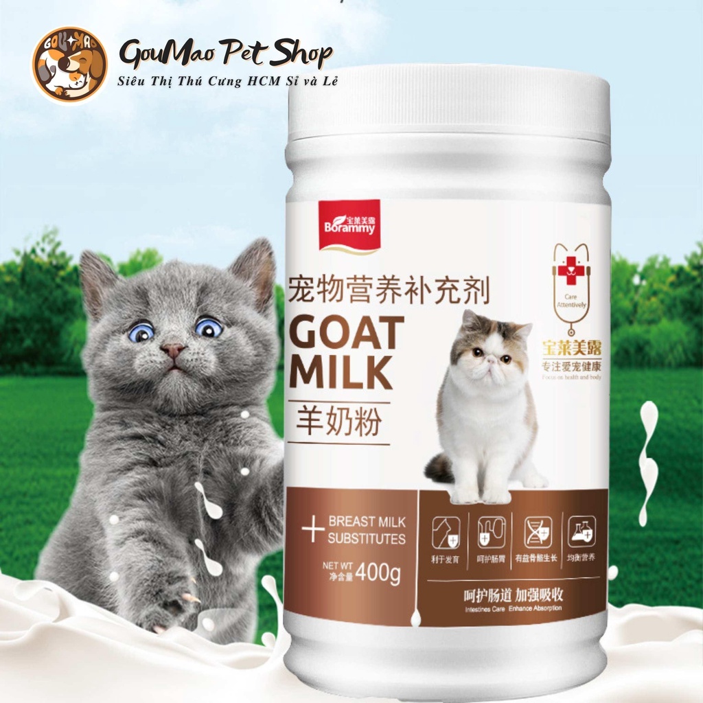 SỮA DÊ DÀNH CHO MÈO CON, MÈO MANG THAI BORAMMY - GOUMAO PET