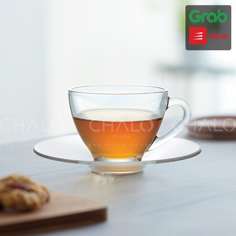 Tách đĩa thủy tinh Ocean Cosmo Cup - 200ml - P00640 [Made in Thailand]
