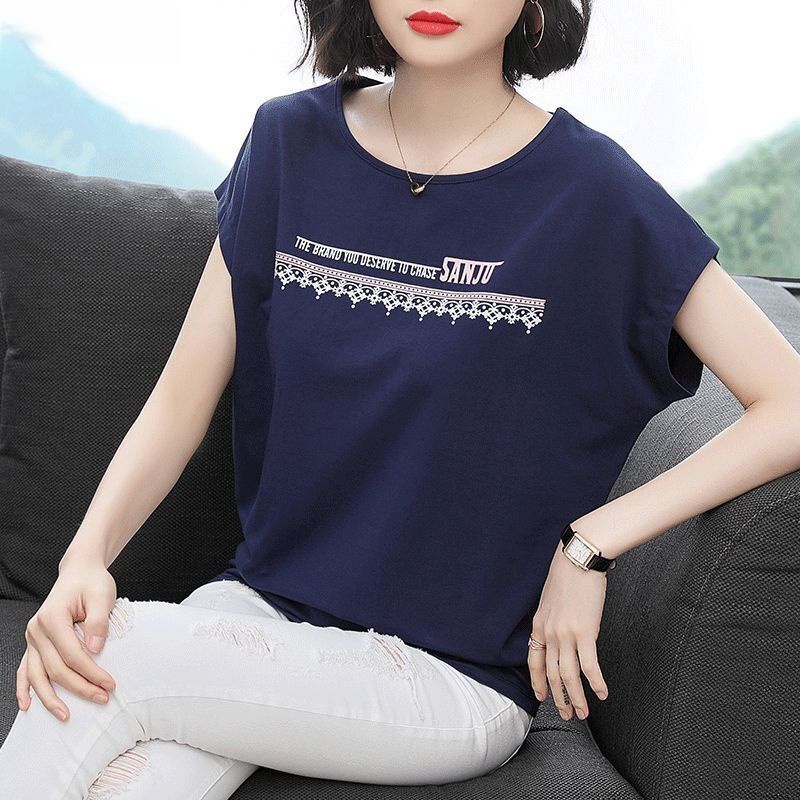 Áo Thun cotton Tay Ngắn Dáng Rộng Thời Trang Mùa Hè Cho Nữ