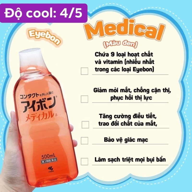 Nước rửa mắt Eyebon 500ml Kobayashi - JAPAN