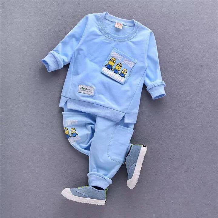 Quần áo trẻ em minion (nỉ da cá)