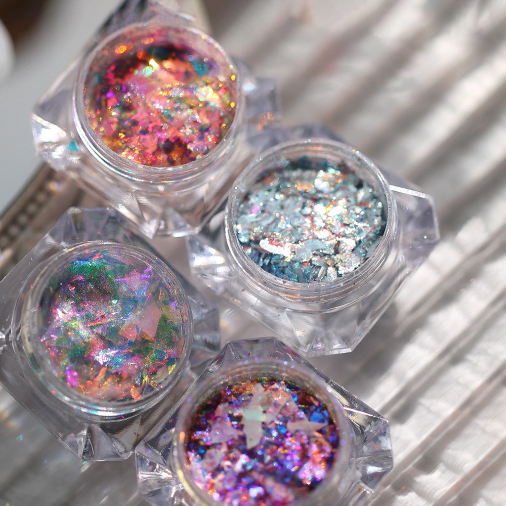 1 Hộp Hạt Kim Sa Lấp Lánh Nhiều Hình Dạng Trang Trí Móng Tay Nghệ Thuật