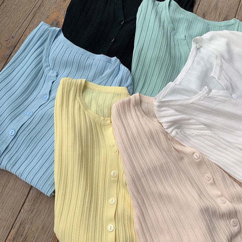 Áo Khoác Cardigan Dệt Kim Mỏng Dài Tay Chống Nắng JL-TX-363