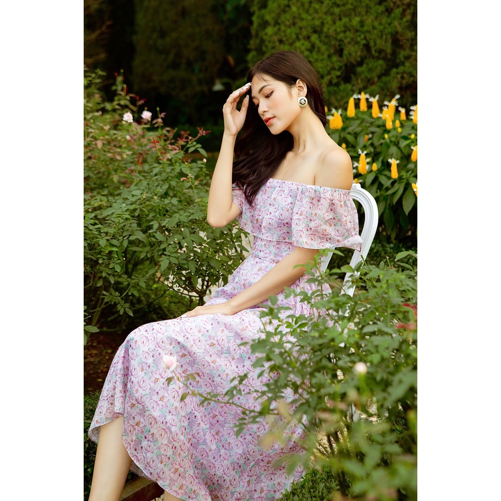 TIELA Đầm váy hoa trễ vai - Isa Dress